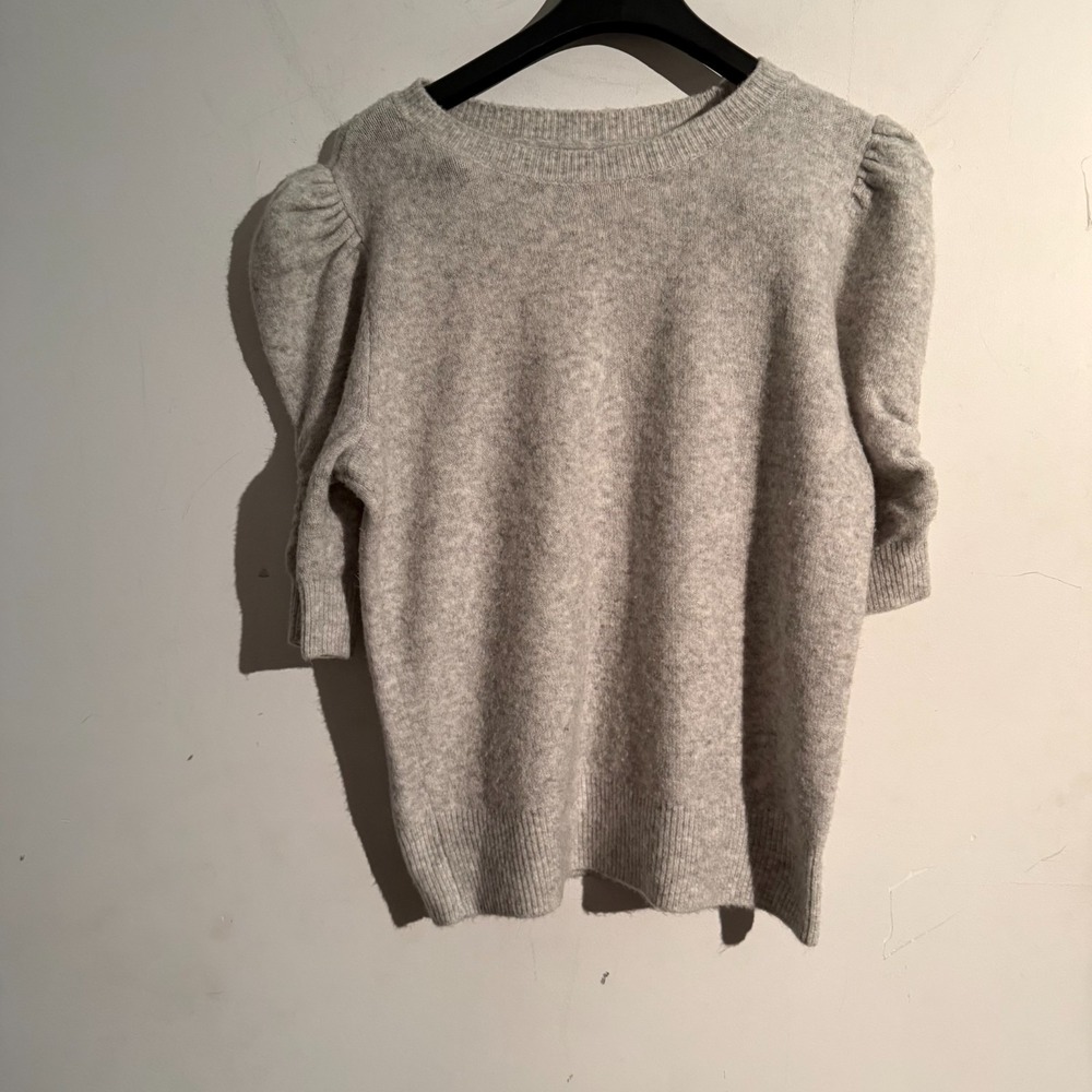 White House Black Market‎ Medium Sweater Puff Sleeve Academia Quiet Luxury